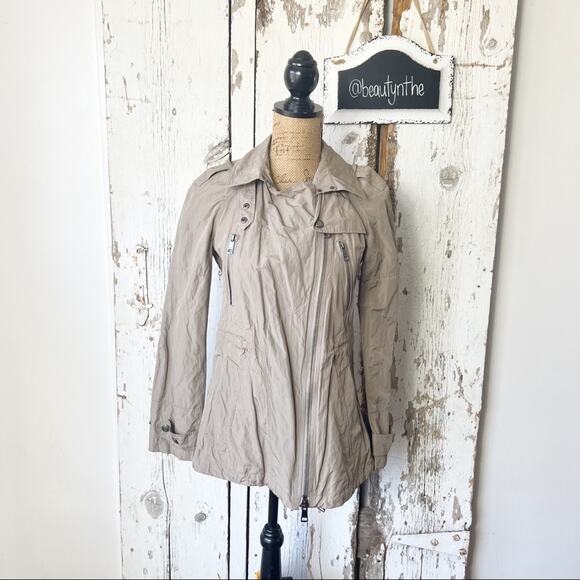 Burberry Brit Lightweight Rain/Wind Jacket Coat Neutral Taupe Authentic - Picture 1 of 12